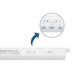 Regleta LED bajo mueble T5 - 8W - CCT - 60 cm - Opal