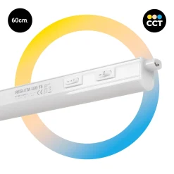 Regleta LED bajo mueble T5 - 8W - CCT - 60 cm - Opal