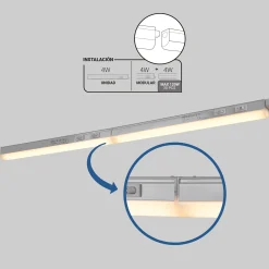 Regleta LED bajo mueble T5 - 4W - CCT - 30 cm - Opal