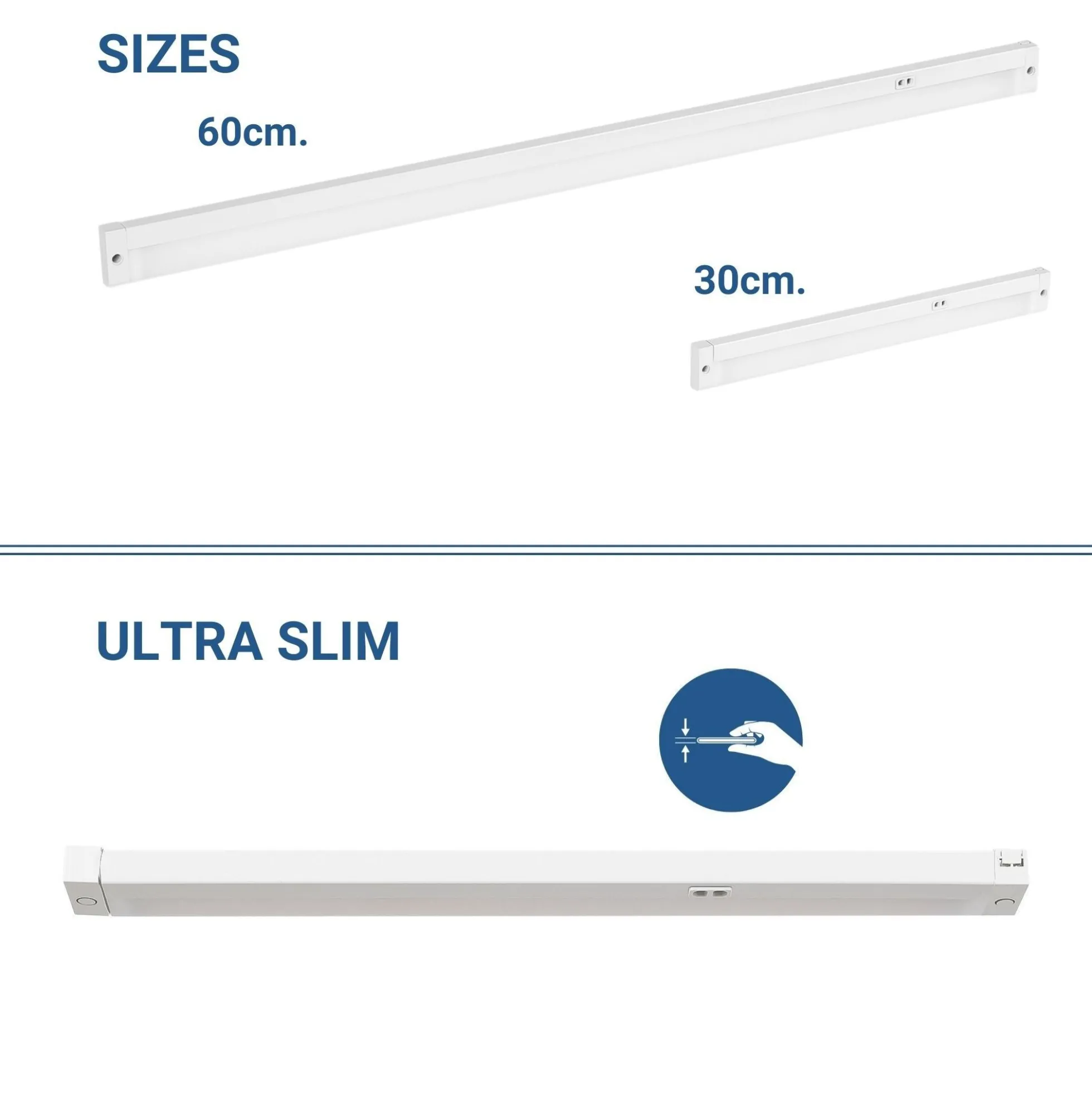 Regleta LED bajo mueble 8W - CCT - Con sensor - 60cm