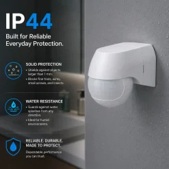 Sensor de movimiento PIR de pared - 180º - 400W - IP44