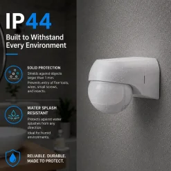 Sensor de movimiento PIR de pared - 180°/360° - 600W - IP44