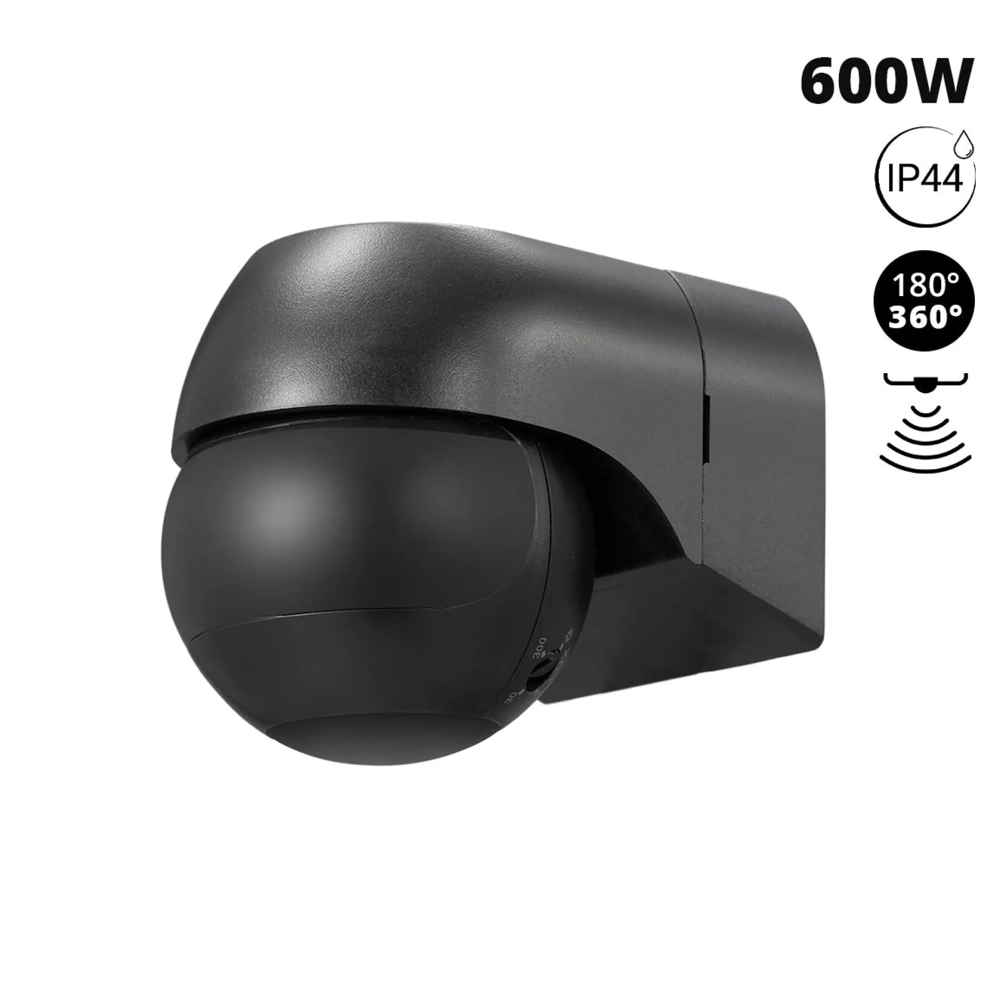 Sensor de movimiento PIR de pared - 180°/360° - 600W - IP44