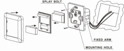 Sensor de movimiento PIR de pared cuadrado 160º