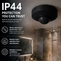 Sensor de movimiento PIR - 2 en 1 - 360º - 1000W - IP44