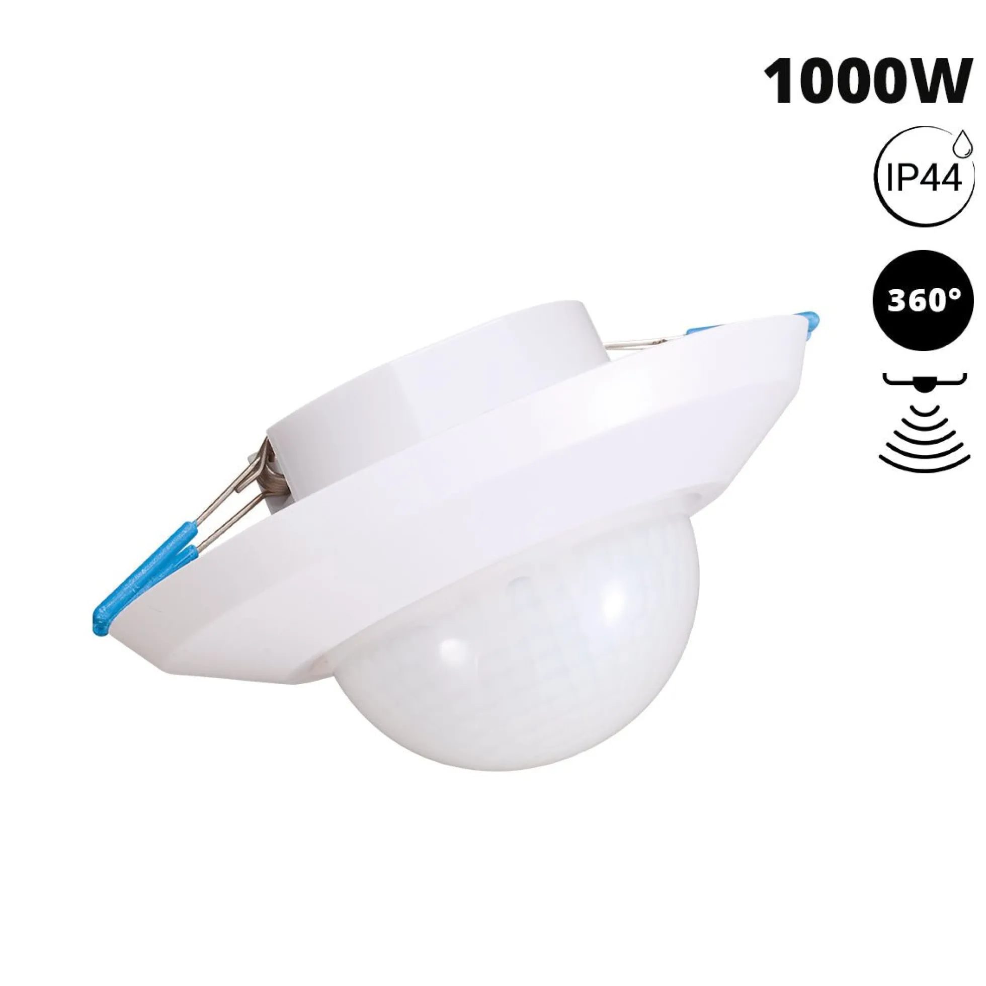 Sensor de movimiento PIR - 2 en 1 - 360º - 1000W - IP44
