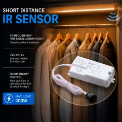 Sensor IR de corta distancia - Superficie - 200W - IP20