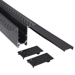 Tapa inicio/fin para carril magnético empotrable, de integración y de superficie