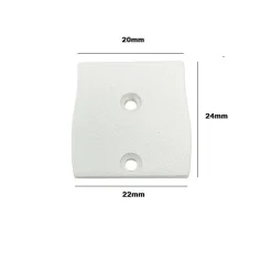Tapa para perfil de Aluminio tira LED doble  23.5x22.6mm