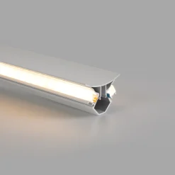 Tapa para perfil de esquina para tira LED doble - Ref. BPERFALP191