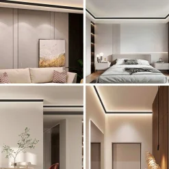 Tapa para perfil de esquina para tira LED doble - Ref. BPERFALP191