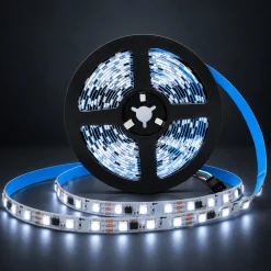 Tira de LED inteligente IC 12V DC - 14,4W/m - IP20 - 60 LED/m - Ancho 10mm - 5 metros