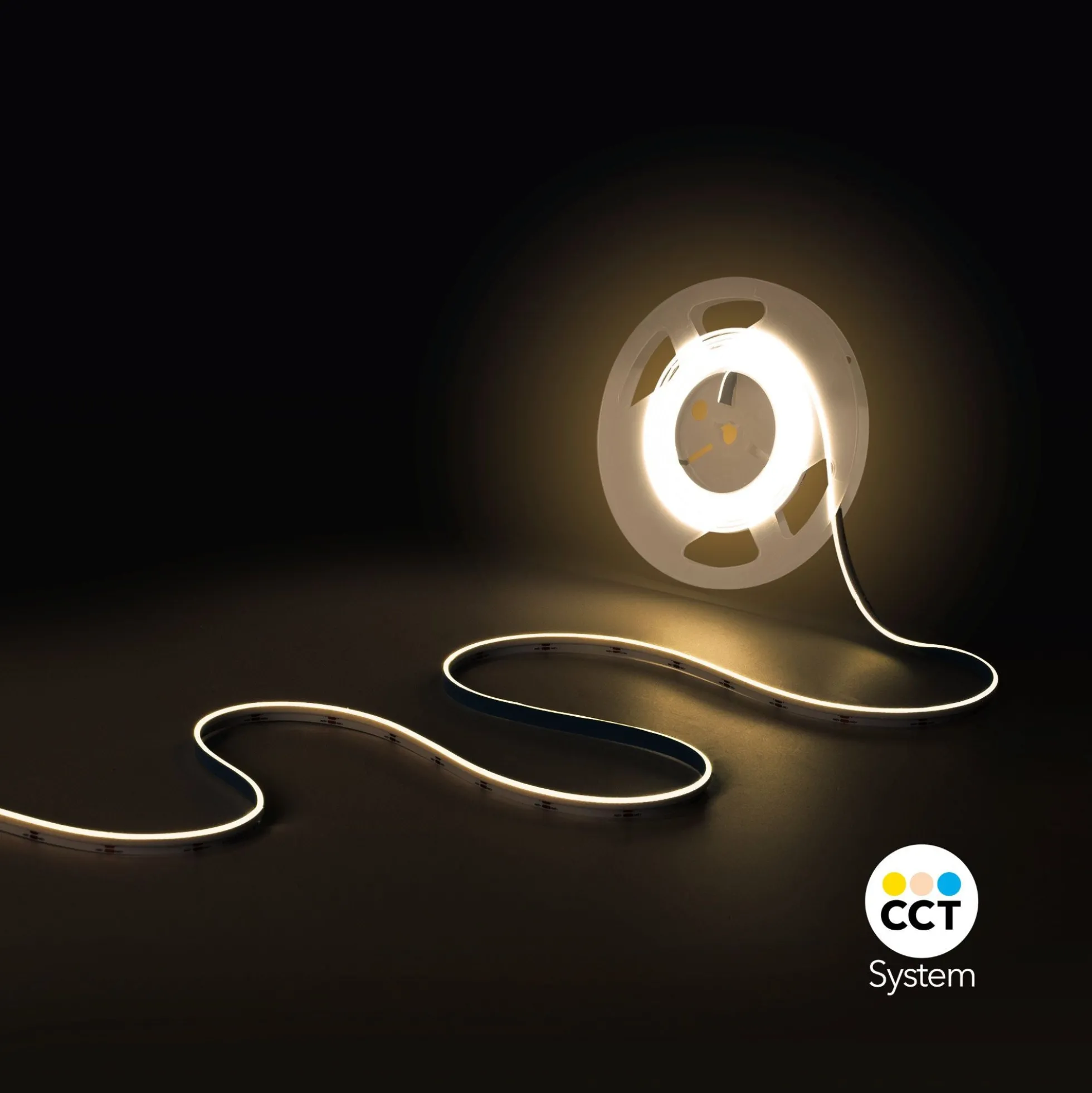 Tira LED COB 24V DC CCT - Emisión lateral - 12W/m - 10mm - IP20 - Corte c/ 5cm - Rollo de 5 metros
