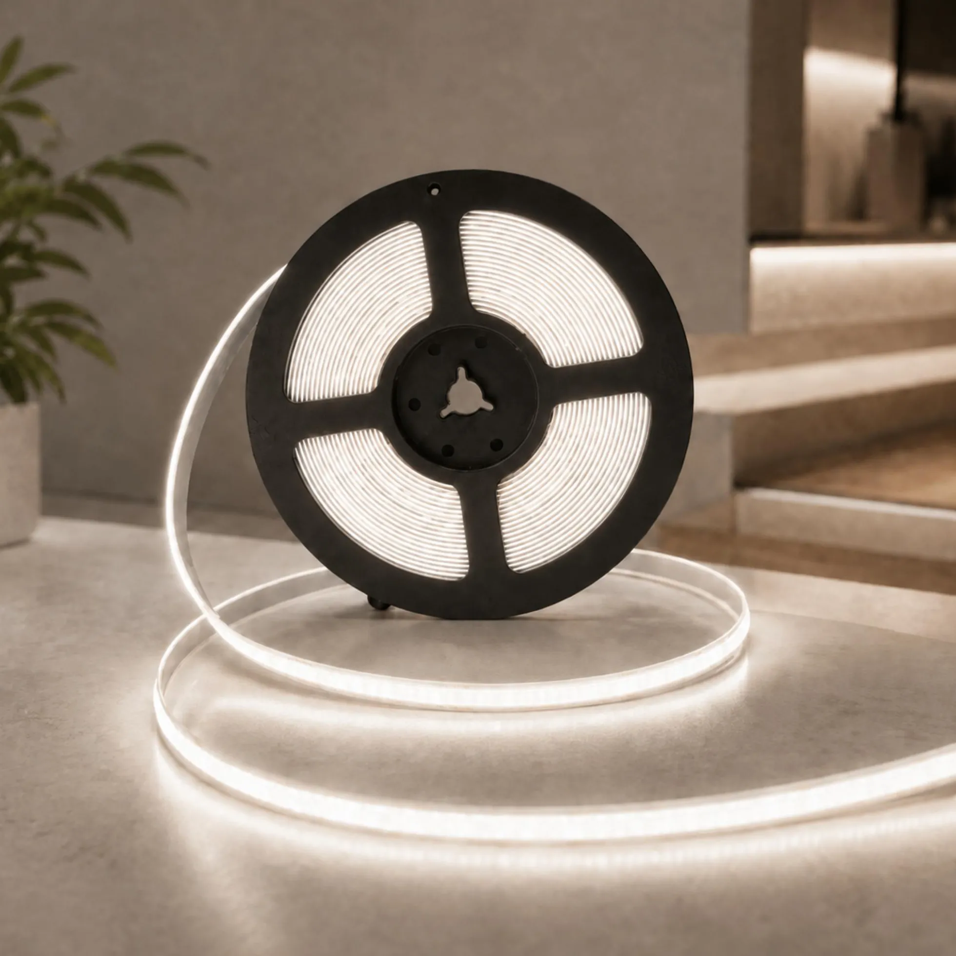 Tira LED COB 24V DC - 12W/m - 10mm - IP20 - Rollo de 10 metros - Corte cada 5cm