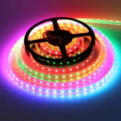 Tira LED inteligente IC RGB 12V DC - 14,4 W/m -IP20 - 60 LED/m - Ancho 10mm - 5 metros