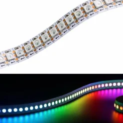 Tira LED inteligente IC RGB 5V DC - IP20 - 21,6W/m - 144 LED/m - Ancho 12mm - 2 metros