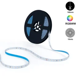 Tira LED 48V DC - RGBWW  - 12W/m - 10mm - IP20 - 10 metros - 90ch/m