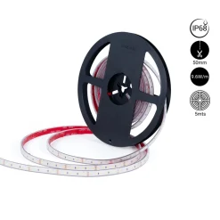 Tira LED 24V DC sumergible - Monocolor - 9.6W/m - 10mm - IP68 - 5 metros - 120ch/m