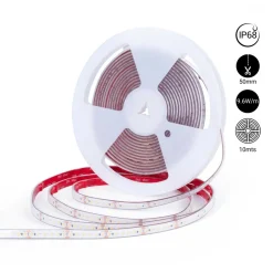 Tira LED 24V DC sumergible - Monocolor - 9.6W/m - 12mm - IP68 - 10 metros - 120ch/m