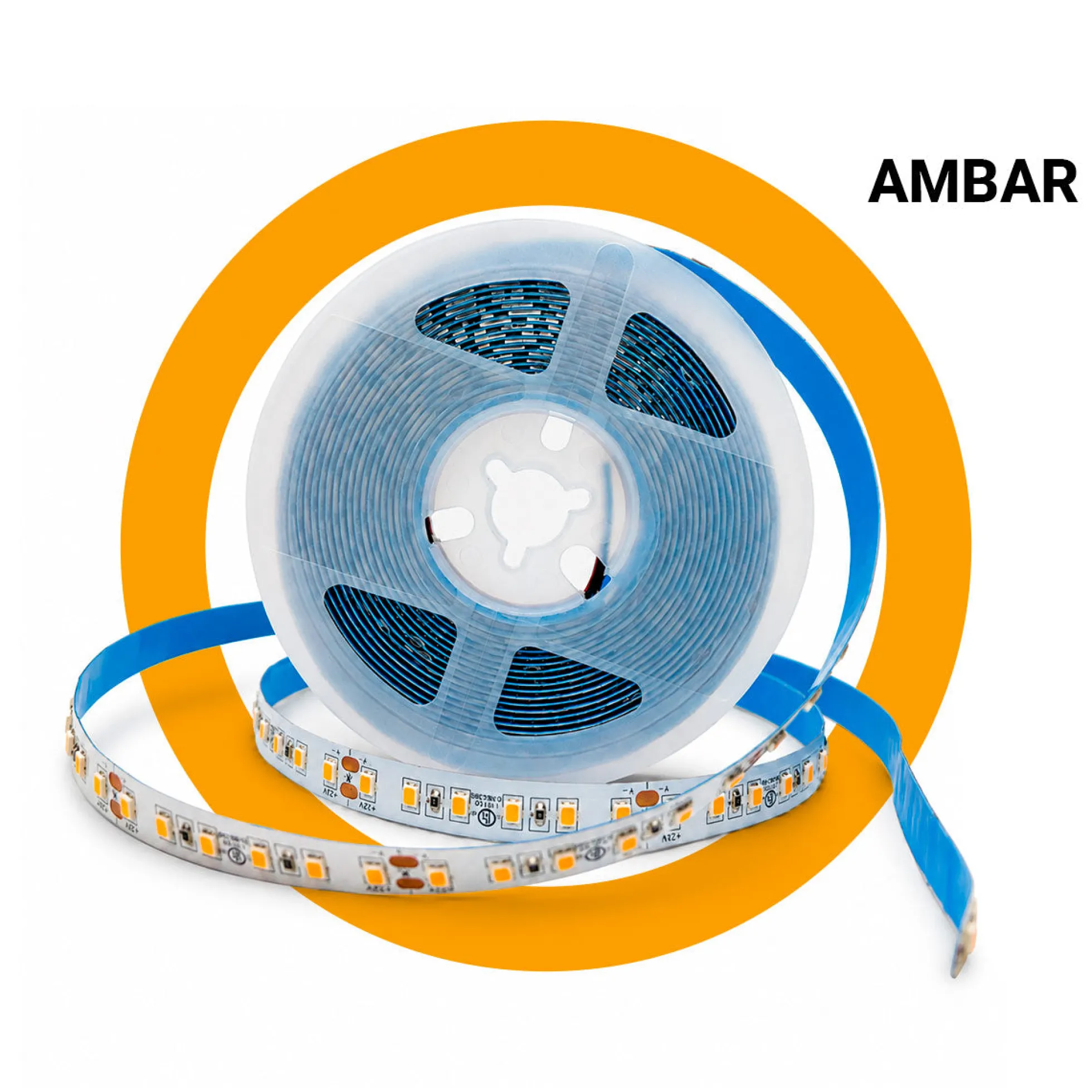 Tira LED 24V DC - 18W/m - Monocolor - 10mm - IP20 - Rollo 5 metros - 120ch/m