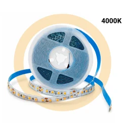 Tira LED 24V DC - 18W/m - Monocolor - 10mm - IP20 - Rollo 5 metros - 120ch/m