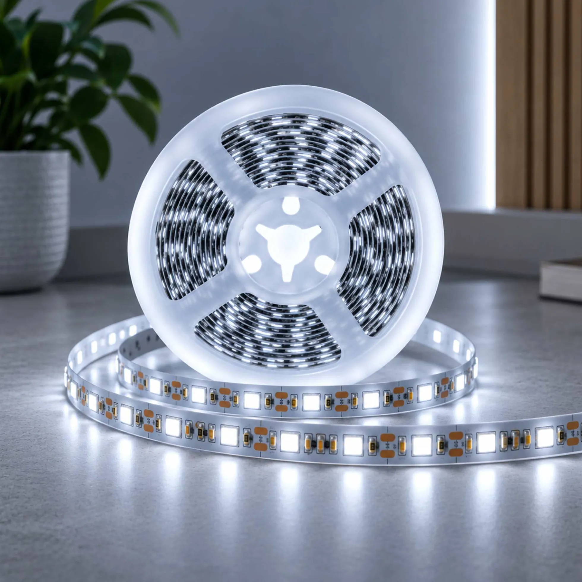 Tira LED 24V DC - 18W/m - Monocolor - 10mm - IP20 - Rollo 5 metros - 120ch/m