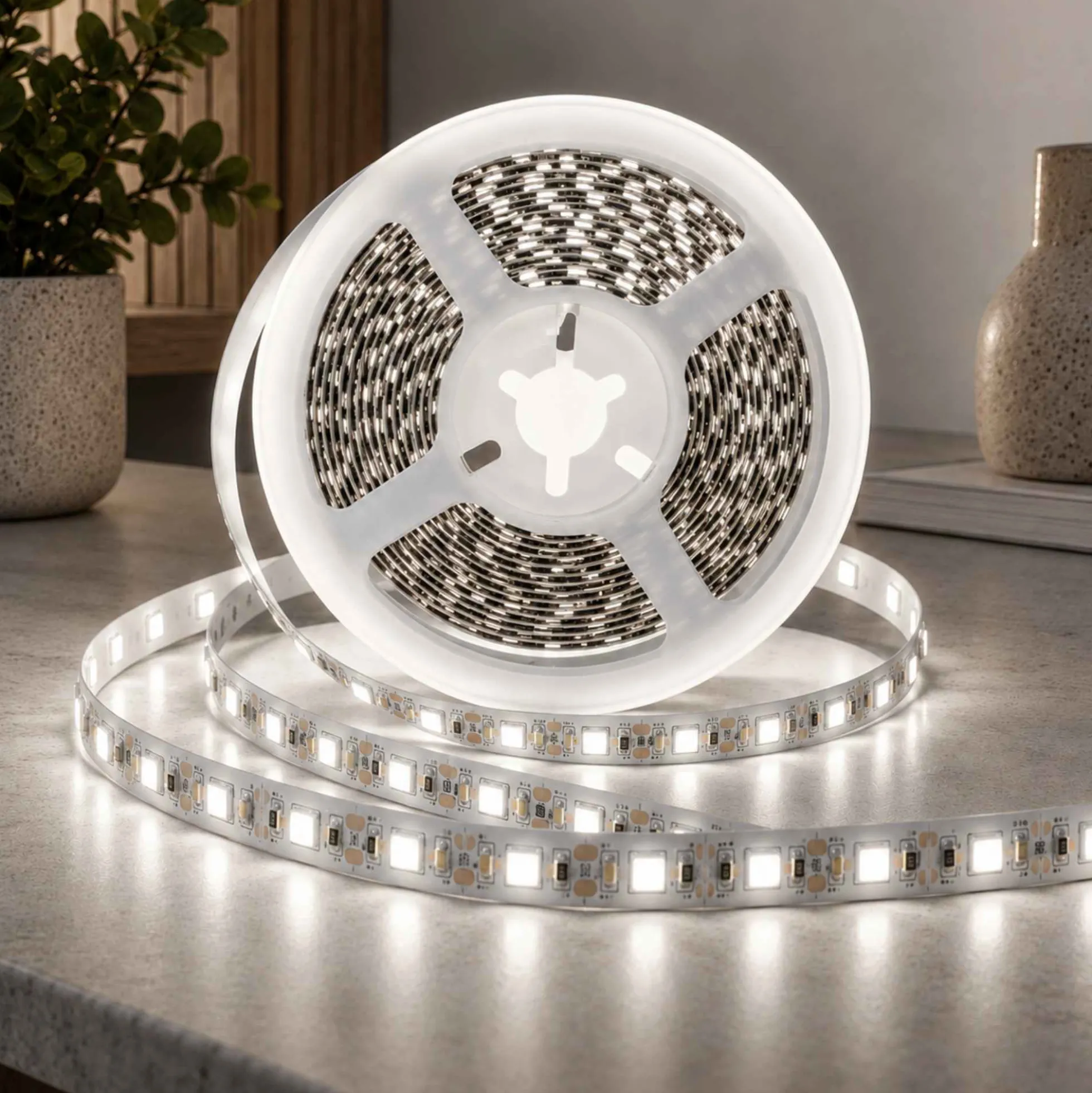 Tira LED 24V DC - 18W/m - Monocolor - 10mm - IP20 - Rollo 5 metros - 120ch/m