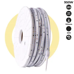 Tira LED 220V - 950W (6000xSMD2835) 12mm -  IP67 - Rollo 50 metros - Corte cada 10cm