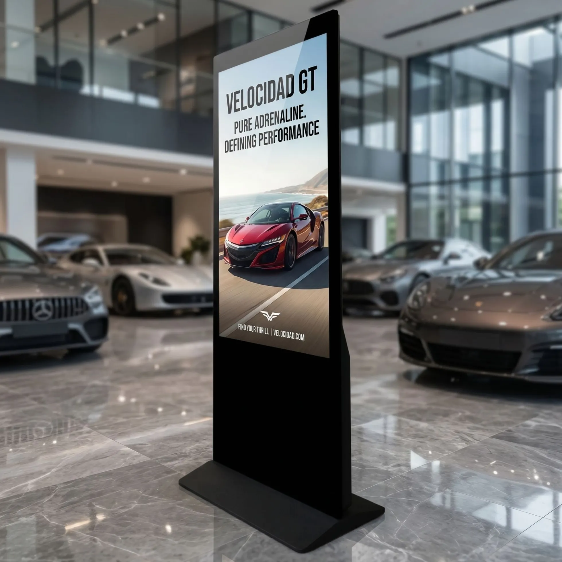 Tótem Publicitario Digital 55'' Full HD - Android 13 - Cartelería Vertical Interior - No táctil