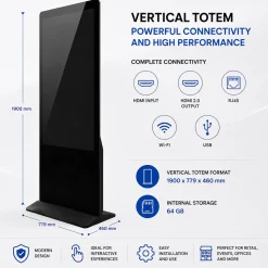 Tótem Publicitario Digital Táctil 55