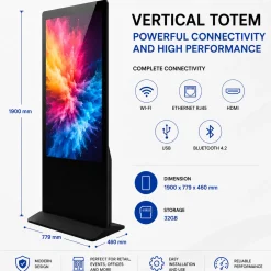 Tótem Publicitario Digital Táctil 55