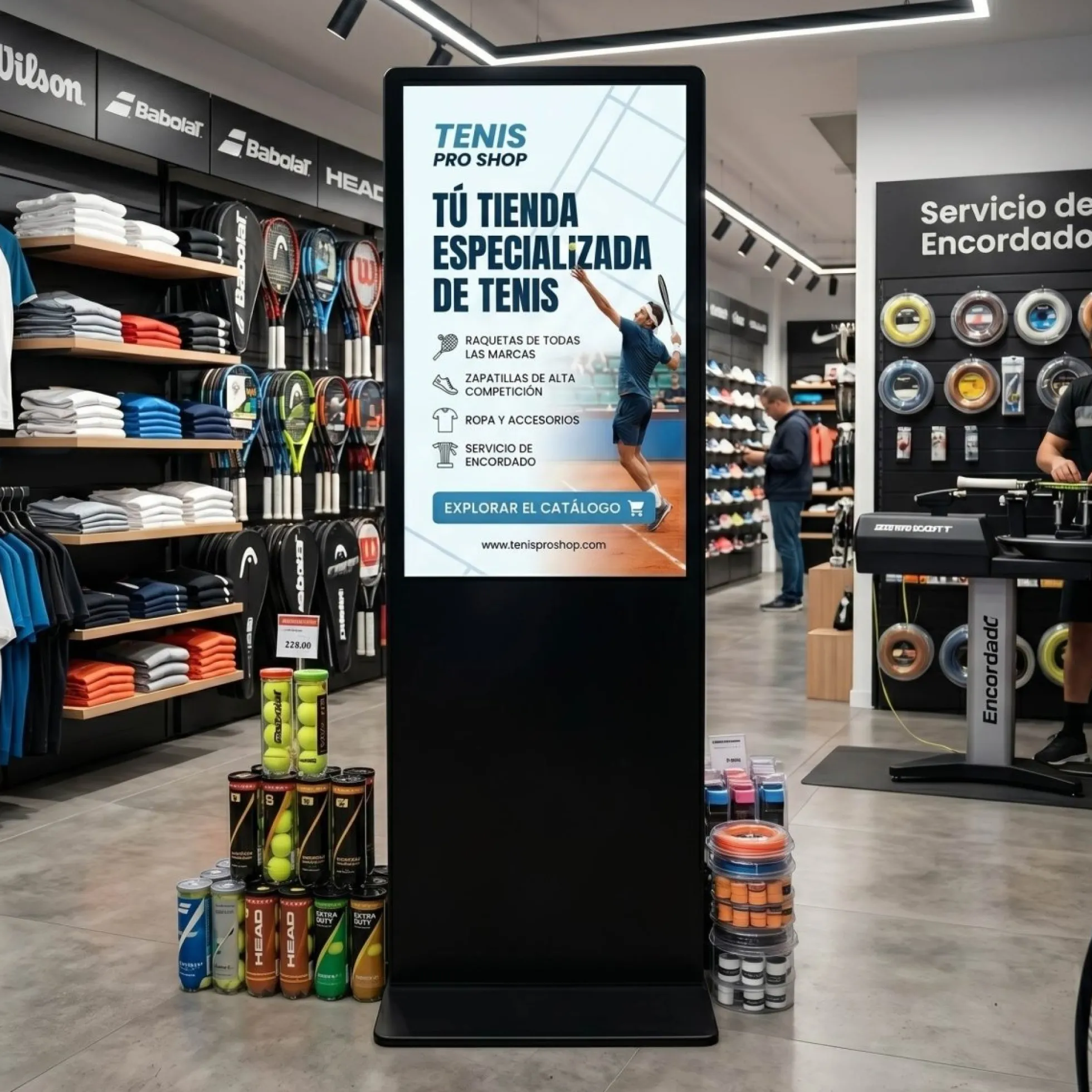 Tótem Publicitario DigitalTáctil 43" Full HD -Android 13 – Cartelería Vertical para Interior