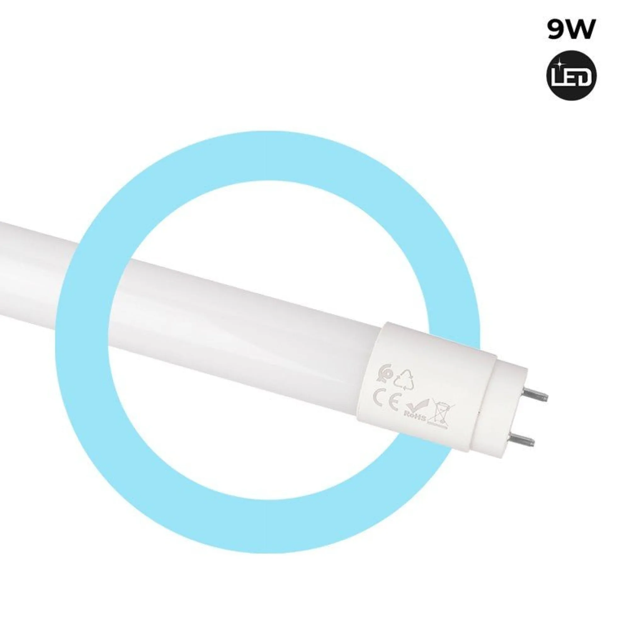 Tubo LED 60cm T8 - 9W -140lm/W - Cristal