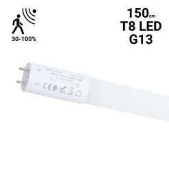 Tubo LED T8 con sensor de movimiento microondas 30-100% - 22W - 150 cm - 6000K