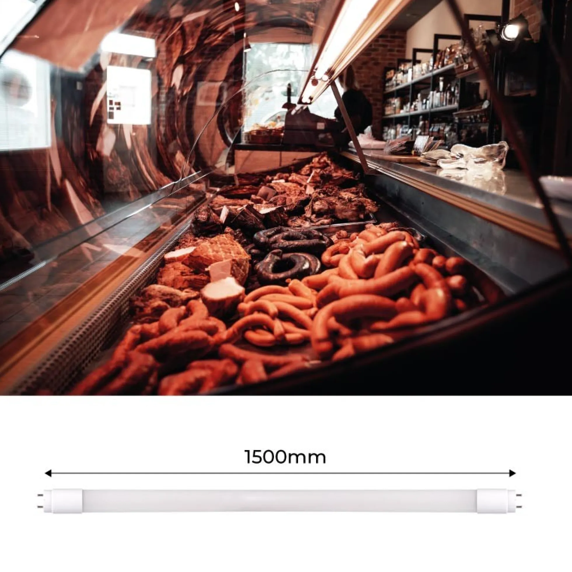Tubo LED T8 especial carnicerías 150cm 22W