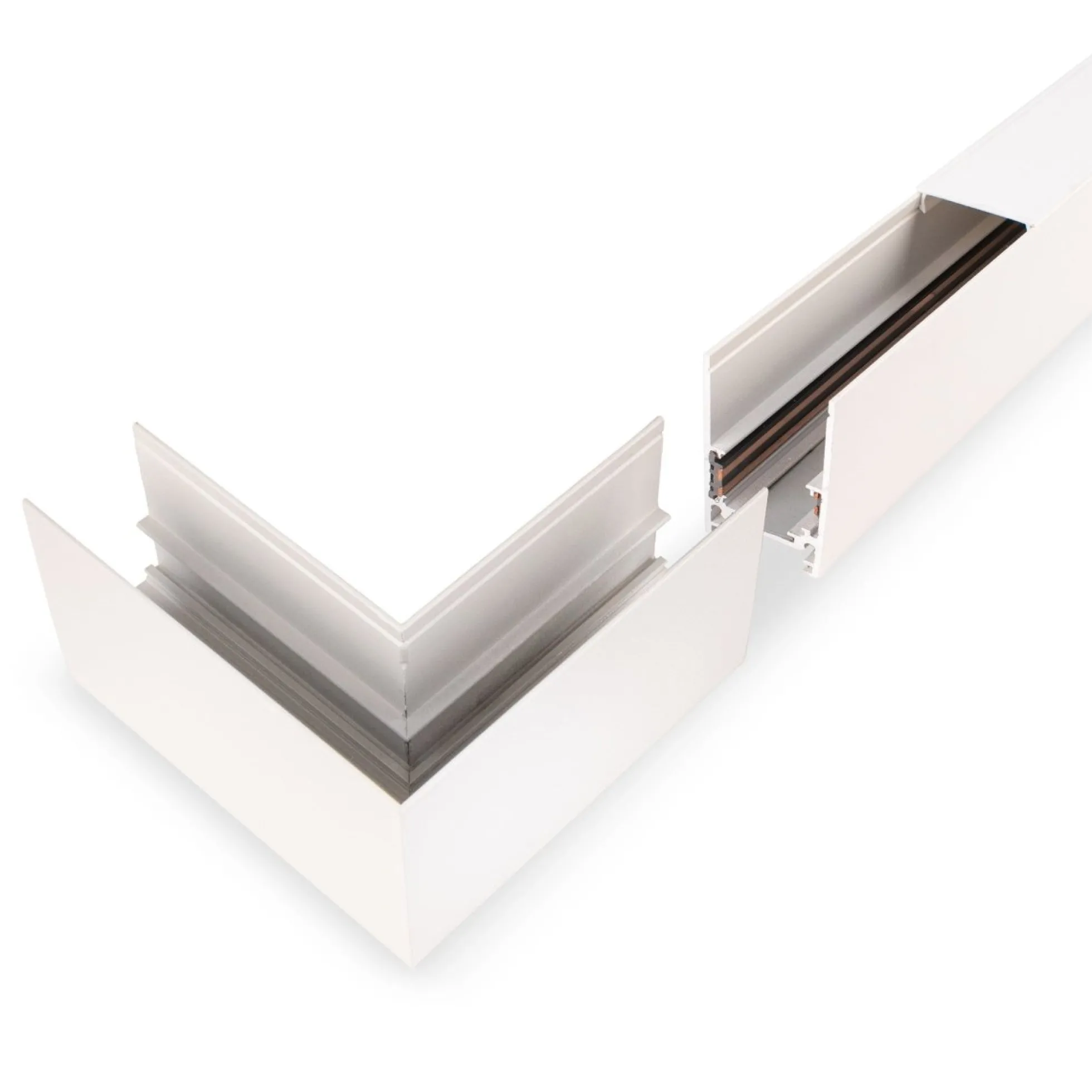 Unión en L para carriles magnéticos de superficie 20mm - Horizontal