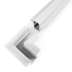 Unión en L para carriles magnéticos empotrables 20 mm - Horizontal