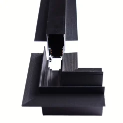 Unión en L para carriles magnéticos empotrables 20 mm - Horizontal