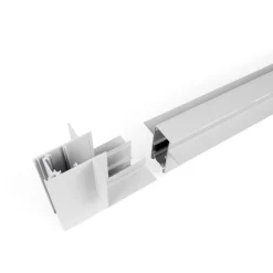 Unión en L para carriles magnéticos empotrables 20mm - Vertical