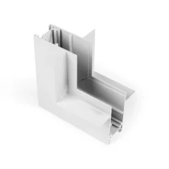 Unión en L para carriles magnéticos empotrables 20mm - Vertical