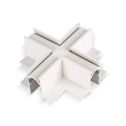Unión en X para carriles magnéticos empotrables 20mm
