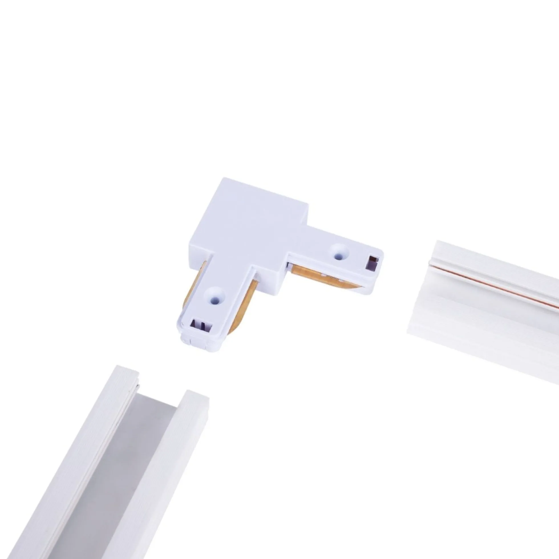 Unión rígida a 90º para carril monofásico de PVC ( Ref.: BTMP)